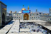 نصب کتیبه‌های ولادت‌ امام حسن عسکری علیه‌السلام در حرم مطهر رضوی