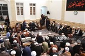 حضور علما و مسئولان در بیت آیت‌الله شبیری زنجانی