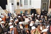 حضور علما و مسئولان در بیت آیت‌الله شبیری زنجانی