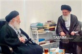 دیدار آیت‌الله حسینی زنجانی با مرحوم آیت‌الله شبیری(قدس سره)