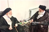 دیدار آیت‌الله حسینی زنجانی با مرحوم آیت‌الله شبیری(قدس سره)