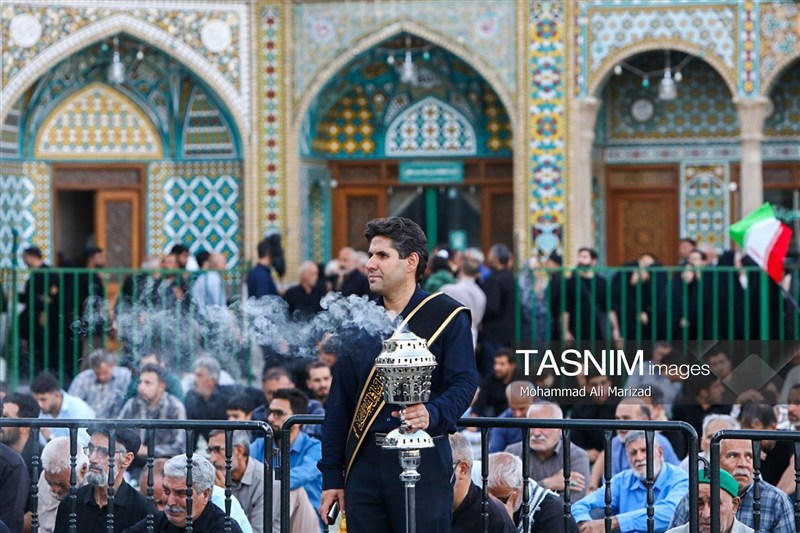 اهتزاز پرچم عزا بر گنبد منور حضرت فاطمه معصومه(س)+ عکس حضرت معصومه (س) , اخبار قم ,