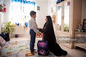 بدرقه فرزند شهید تا مدرسه
