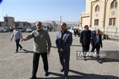 حضور علی نیکزاد در جلسه بررسی مسائل بازسازی حسینیه‌اعظم زنجان