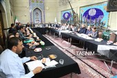 حضور علی نیکزاد در جلسه بررسی مسائل بازسازی حسینیه‌اعظم زنجان
