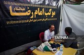 خدمت رسانی به زائران در خیابان‌های اطراف حرم