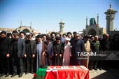 تشییع و تدفین پیکر آیت‌الله شبیری زنجانی در حرم