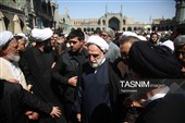 تشییع و تدفین پیکر آیت‌الله شبیری زنجانی در حرم