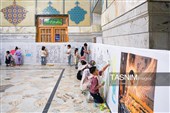 رنگ آمیزی دیوارنگاره توسط کودکان جهان اسلام یادبود شهدای مدرسه میناب