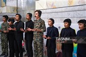 رنگ آمیزی دیوارنگاره توسط کودکان جهان اسلام یادبود شهدای مدرسه میناب