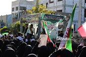 تشییع شهید مدافع امنیت علیرضا مهرابی در دامغان