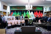 بدرقه کاروان ورزشی پاراآسیایی ایران در حرم مطهر رضوی