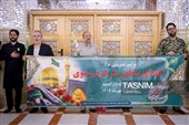 غبارروبی مزار شهدای مدفون در حرم مطهر رضوی