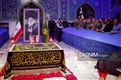غبارروبی مزار شهدای مدفون در حرم مطهر رضوی
