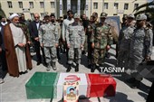 حضور  امیر سرلشکر امیر حاتمی فرمانده کل ارتش در مراسم وداع با پیکر مطهر  شهید «علی‌اکبر گندمی» در دانشگاه افسری امام علی(ع)