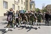 تشییع پیکر مطهر  شهید «علی‌اکبر گندمی» از شهدای تیپ 2 لشکر 21 حمزه سیدالشهدا(ع) نیروی زمینی ارتش، پس از گذشت 40 سال از شهادتش در دانشگاه افسری امام علی(ع)